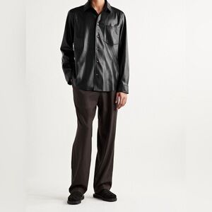 Nanushka Black Josia Vegan Leather Shirt